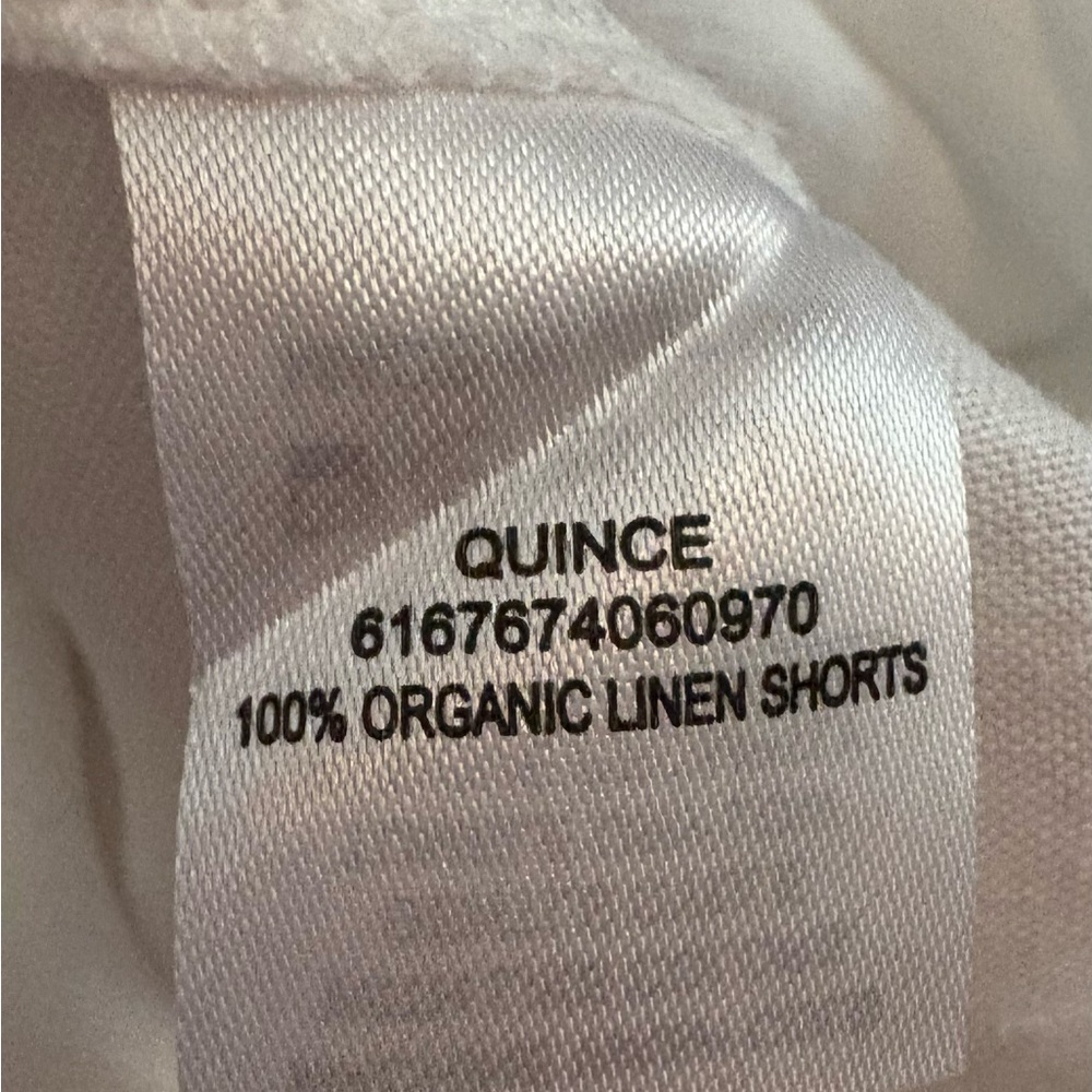 2-Piece Set White Linen Short Sleeve Shirt & Shorts - Picture 6 of 6